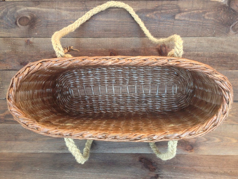 Beach tote Wicker market bag Straw beach bag Jute handles Etsy