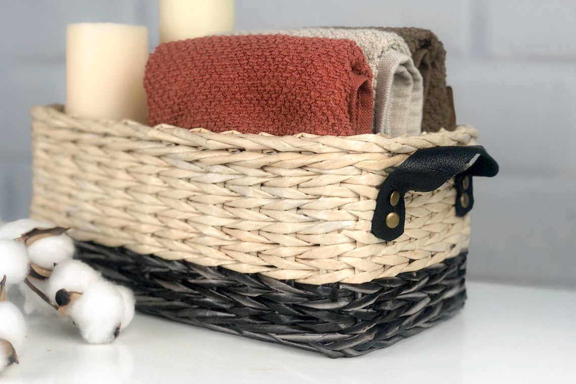 Bathroom Perfume Organizer Vanity Basket Storage Wicker Etsy