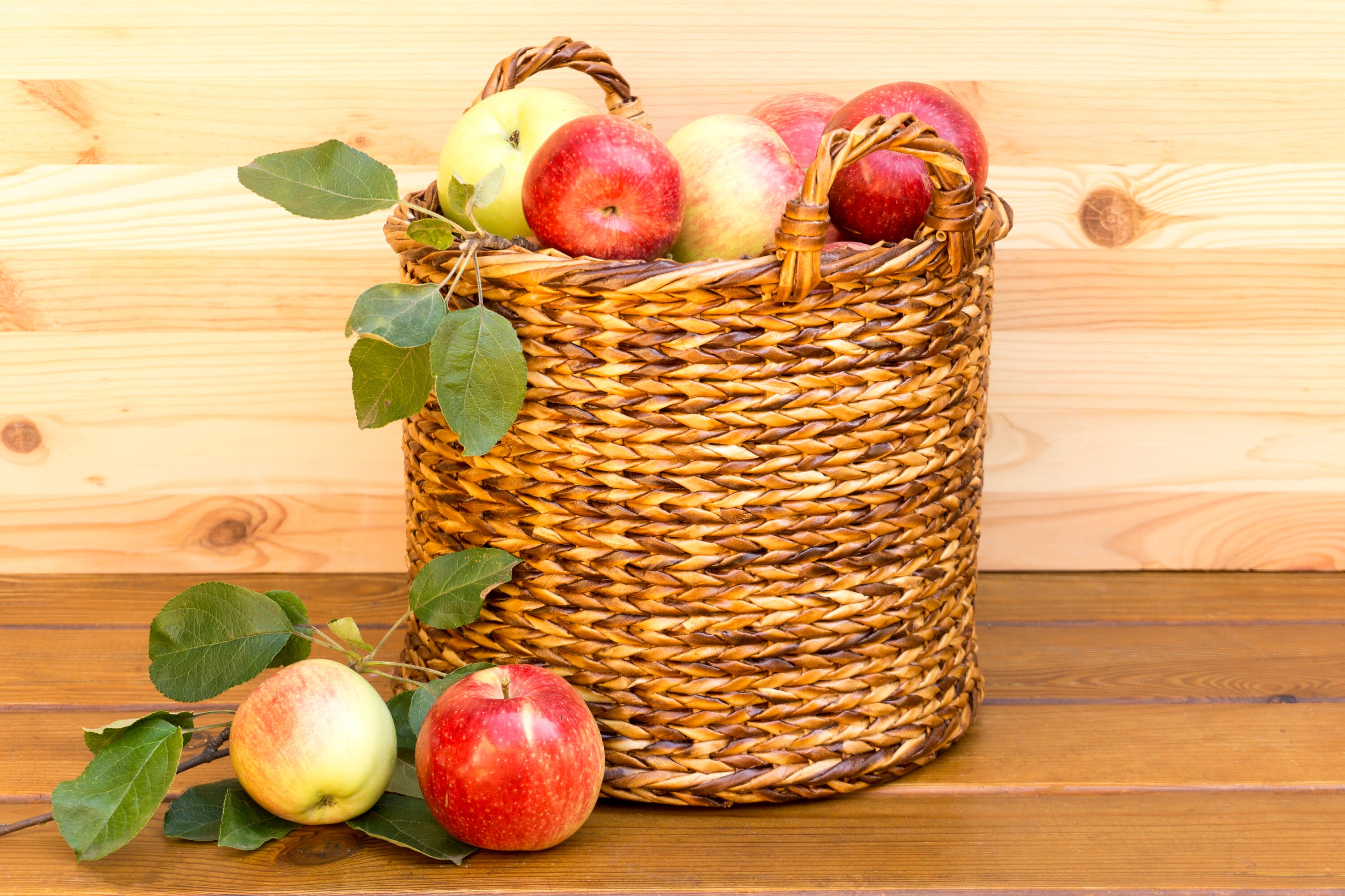 Round wicker basket with handles Laundry bathroom storage Etsy