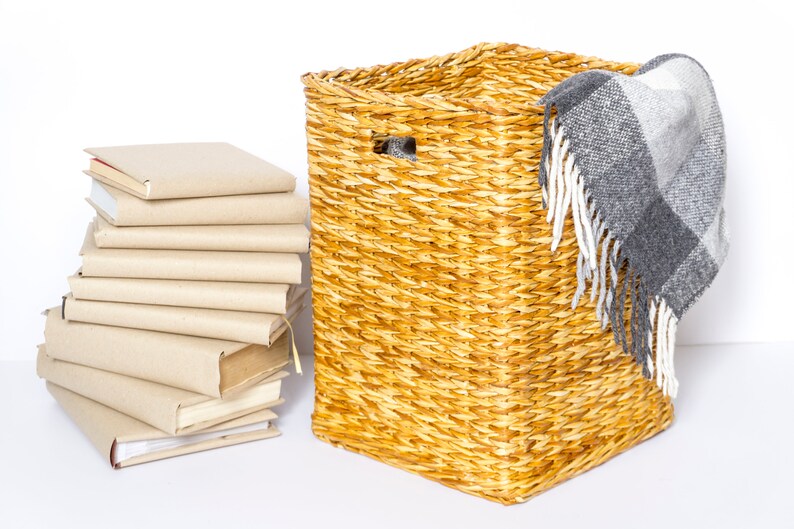 Tall Wicker Basket Woven Large Basket for Blanket & Pillows Etsy