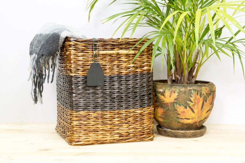 Wicker Storage Basket Laundry Storage Bin Toy Storage Etsy