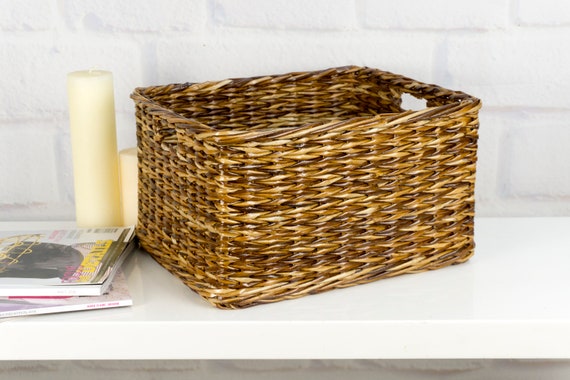Wicker Storage Baskets for Shelves & Closets