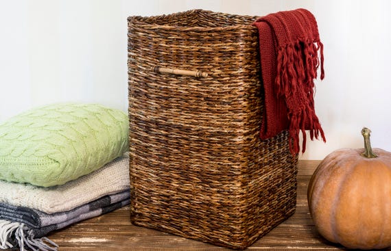 Tall Laundry Storage Wicker Basket Hallway Umbrella Woven Stand Deep Hamper Entryway Organizer Closet Organizer Toy Storage Bin Etsy Canada