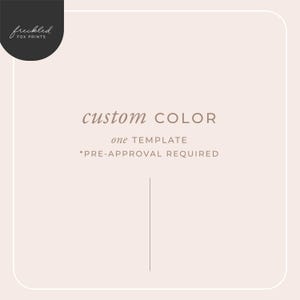 Componente aggiuntivo per la modifica del colore personalizzato per 1 modello acquistato separatamente da Freckled Fox Prints
