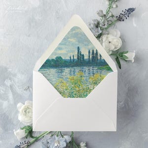 Elegante fodera per busta da matrimonio stampabile Fine Art / inserto A7 / download digitale istantaneo