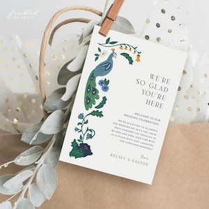 Plantilla de itinerario de boda de estilo Art Nouveau para celebraciones en destino, G2