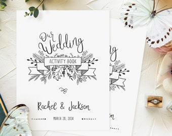 Wedding Coloring Book, Wedding Activity Book, Kids Wedding Book, Kids Activity Book, Printable Activity Book