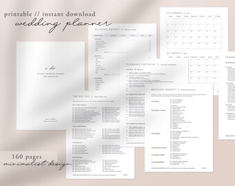 Wedding Planner Printable - Etsy