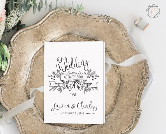 Wedding Coloring Book Wedding Activity Book Kids Wedding Etsy