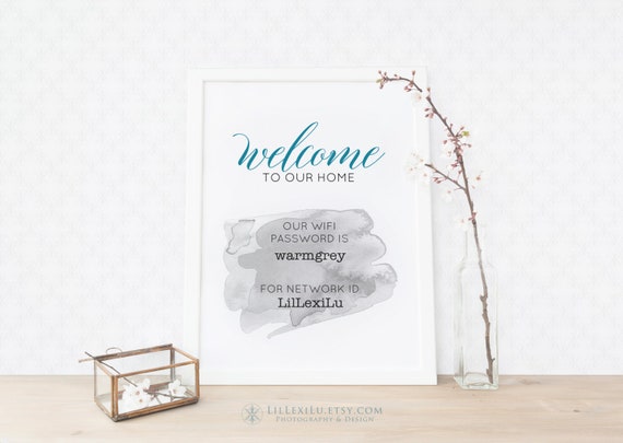 Wifi Password Sign Guest Room Sign Wifi Printable Be Our Etsy