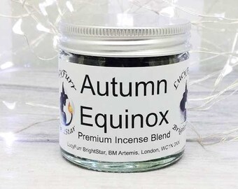 Handmade Autumn Equinox Loose Incense Blend: Woodland Scent (60ml Jar)