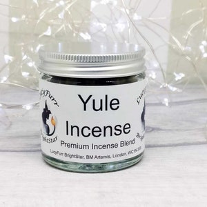 Handmade Special Loose Incense Blend for Yule/ Winter Solstice in 60ml Jar/ Yule Incense