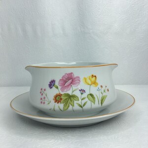 Mikasa Stratford Summer Melody China Gravy Boat With Underplate Nita Collection #1