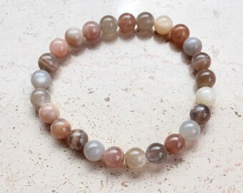 Moonstone Mala Bracelet - Crystals for Emotional Healing, Stress-Relief, Fertility and Healthy Pregnancy, Shakti Awakening