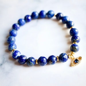 Lapis Lazuli Bracelet, Mala Bracelet, Wrist Mala Beads, Lapis Bracelet, Lapis Mala, Yoga Jewelry, Mala Kette, Boho Bracelet