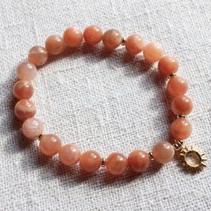 ENERGIZE, Sunstone Bracelet, Sunstone Mala Bracelet, Wrist Mala Beads, Sunstone Bracelet, Yoga Jewelry, Mala Kette, Spiritual, Boho Bracelet image 3