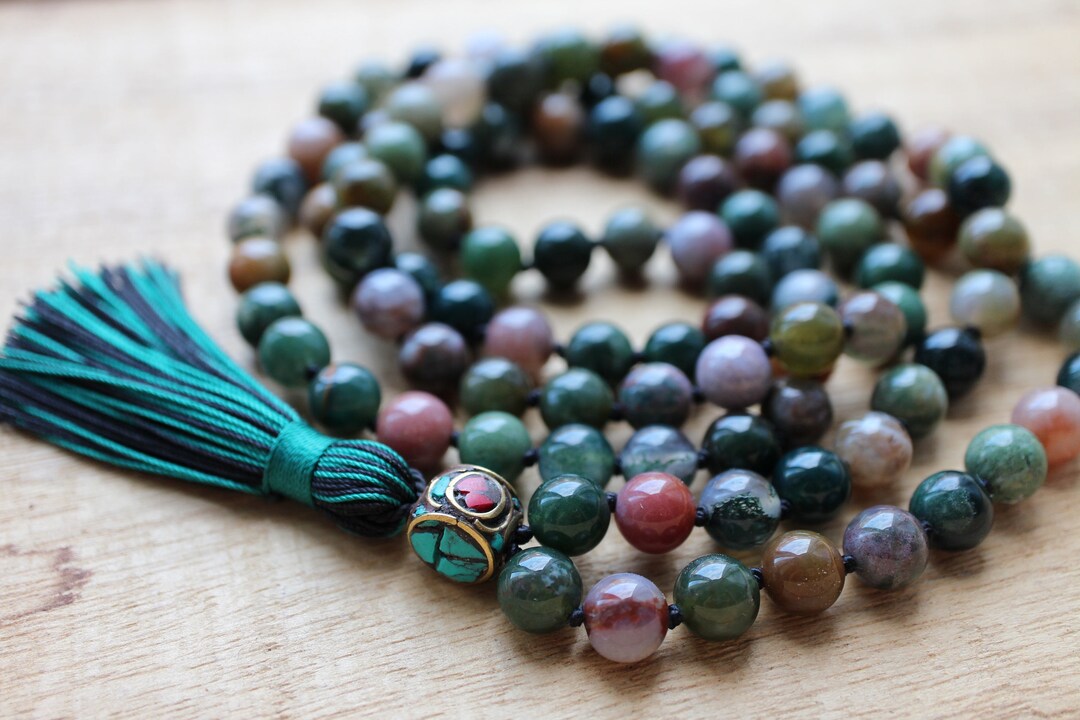 Indian Agate Mala Tibetan Bead Mala Beads 108 Mala - Etsy