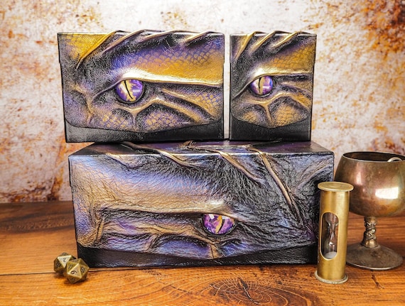 Dragon Eye Deck Box – Purple & Gold, MTG Card Storage