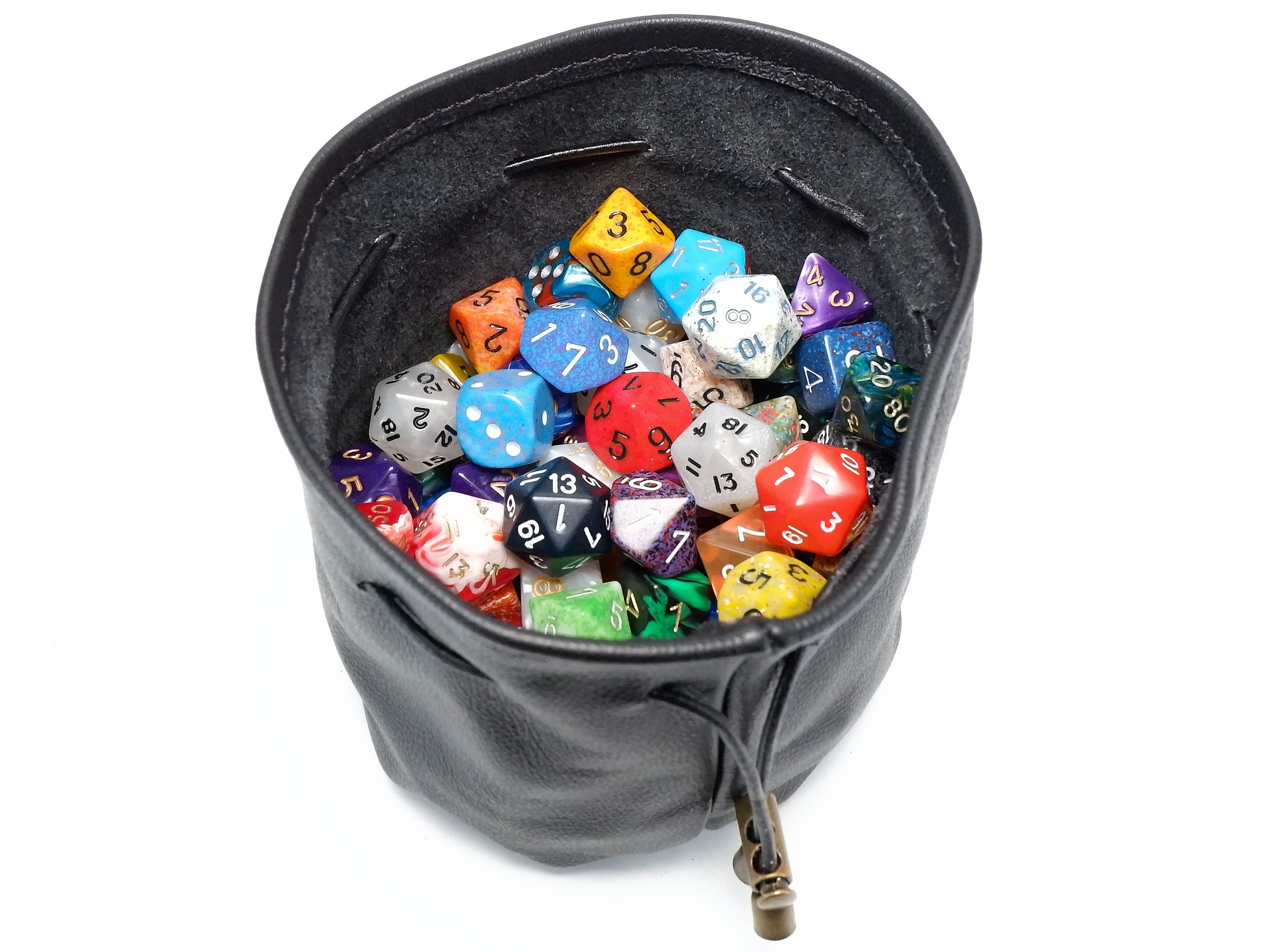 Leather Dice Bag or Black Leather Coin Purse with Green Etsy