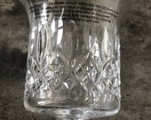 Waterford Crystal Lismore Footed Hurricane Pillar Candle Holder New Vintage