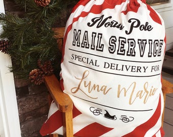 personalized santa sacks customized santa bags special etsy