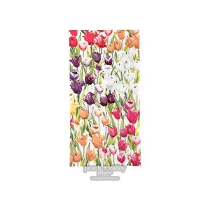 Papierserviette - Tulpenfeld Gast-Serviette für Decoupage Kunst, Blumen Decoupage Papier für Junk Journal & Scrapbooking