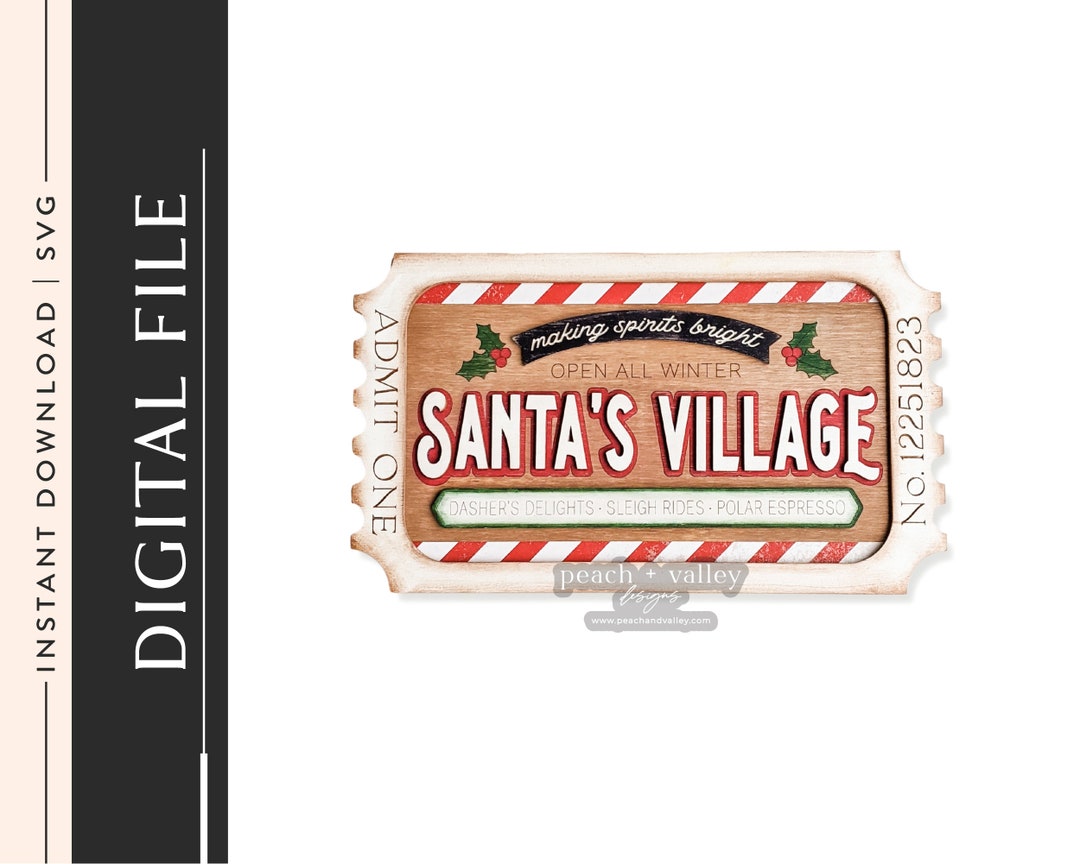 Santa's Village SVG Cut File Christmas Tier Tray File Cricuit File ...