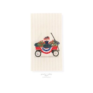 Servilleta de papel - Servilleta para invitados Red Wagon del 4 de julio para decoración del 4 de julio Arte con decoupage, papel para decoupage, diario basura y álbumes de recortes