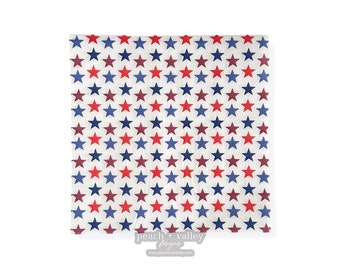 Servilleta de papel - Servilleta de almuerzo con patrón de estrellas patrióticas para arte decoupage, papel decoupage para diario basura y scrapbooking