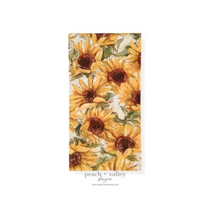 Serviette en papier - Serviette de table champ de tournesols, papier de découpage motif tournesol pour journal indésirable, scrapbooking et décoration artistique
