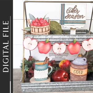 Apple Cider Laser Cut File, DIY Fall Decor Apple Picking Laser Cutting Design Glowforge Project, Wood Cutting Machine, Cricut Project SVG