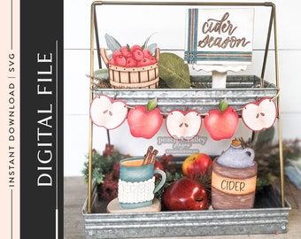 Apple Cider Laser Cut File, DIY Fall Decor Apple Picking Laser Cutting Design Glowforge Project, Wood Cutting Machine, Cricut Project SVG
