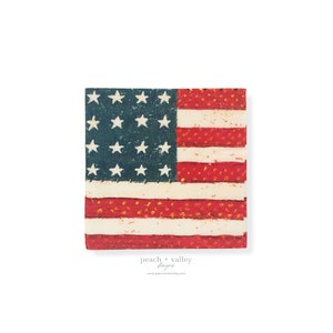 Serviette en papier - Serviette cocktail Drapeau américain du 4 juillet, papier de décoration du 4 juillet pour le journal indésirable, le scrapbooking et l'art de la décoration