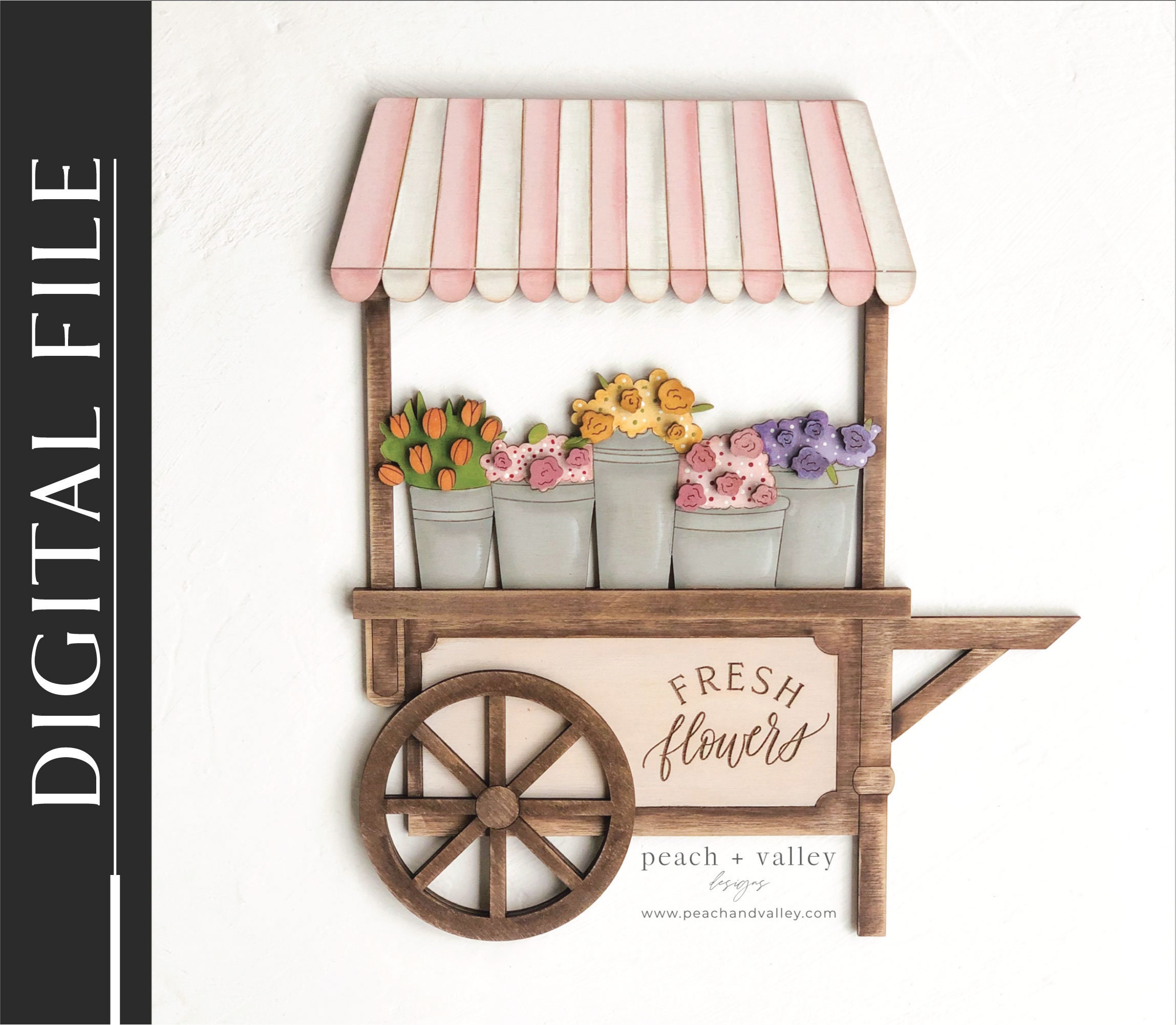 Flower Cart Digital File SVG Cut File Etsy