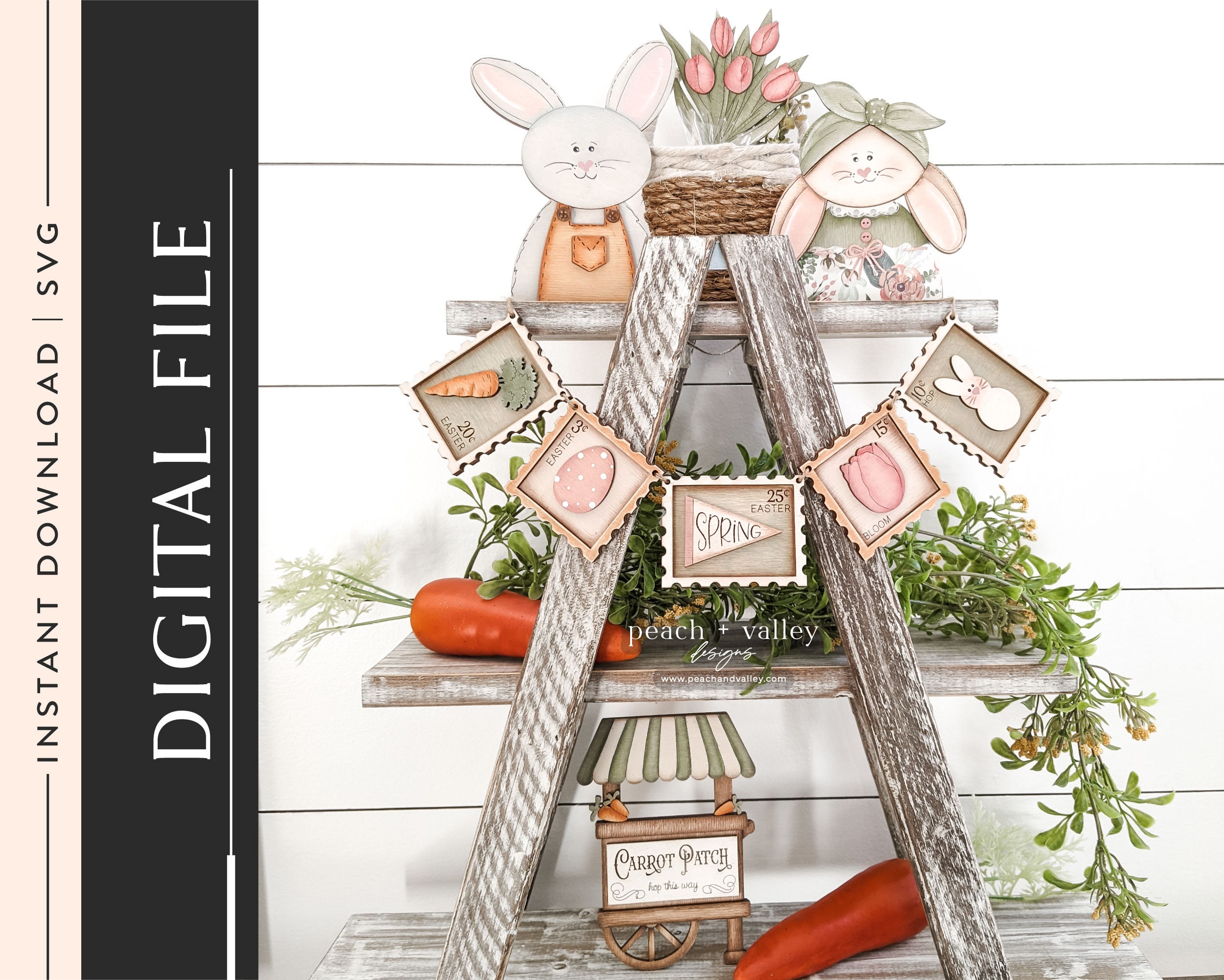 Easter Bunny Laser Cut File, DIY Easter Decor Laser Cutting Design, DIY ...