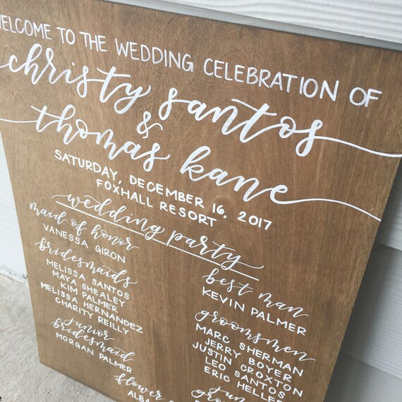 Wedding Program Sign Wood Wedding Program Wedding Signs Etsy