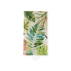 Servilleta de papel - Servilleta de verano con diseño de hojas tropicales, servilleta de invitados con decoración de verano DIY, papel decoupage para diario basura y álbumes de recortes