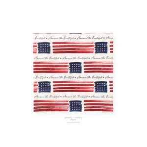 Papierserviette - 4th of Jul America the Beautiful Luncheon Serviette für Decoupage Art, Decoupage Papier für Junk Journal & Scrapbooking