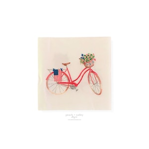 Papieren servet - 4 juli USA Bike-cocktailservet, decoupagepapier voor junk Journal, scrapbooking en decoupagekunst