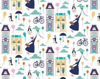 Mary Poppins Disney Fat Quarters Lot de 5