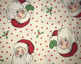 2 Yards Swell Christmas By Urban Chiks For Moda Santa Cream Background 31120 11 100 Cotton Very Hard To Find Sold Out Everywhere Dyeing Batik Craft Supplies Tools