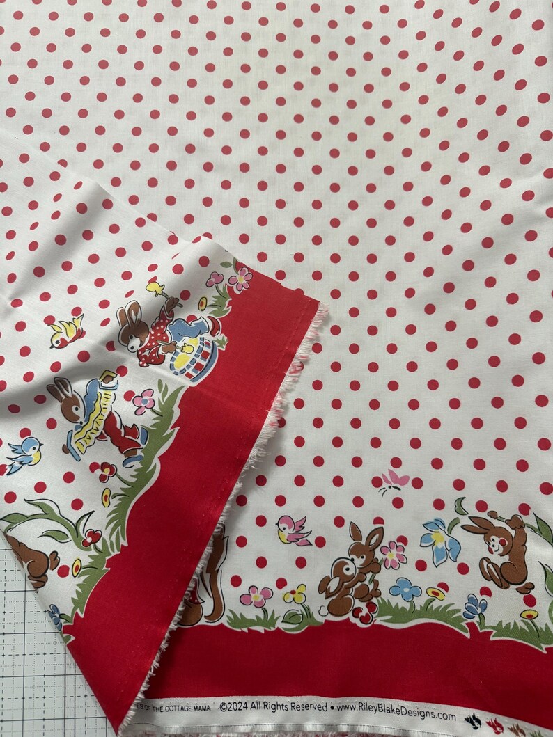 Love Notes - Double Border Print in Red and White by Lindsey Wilkes for ...