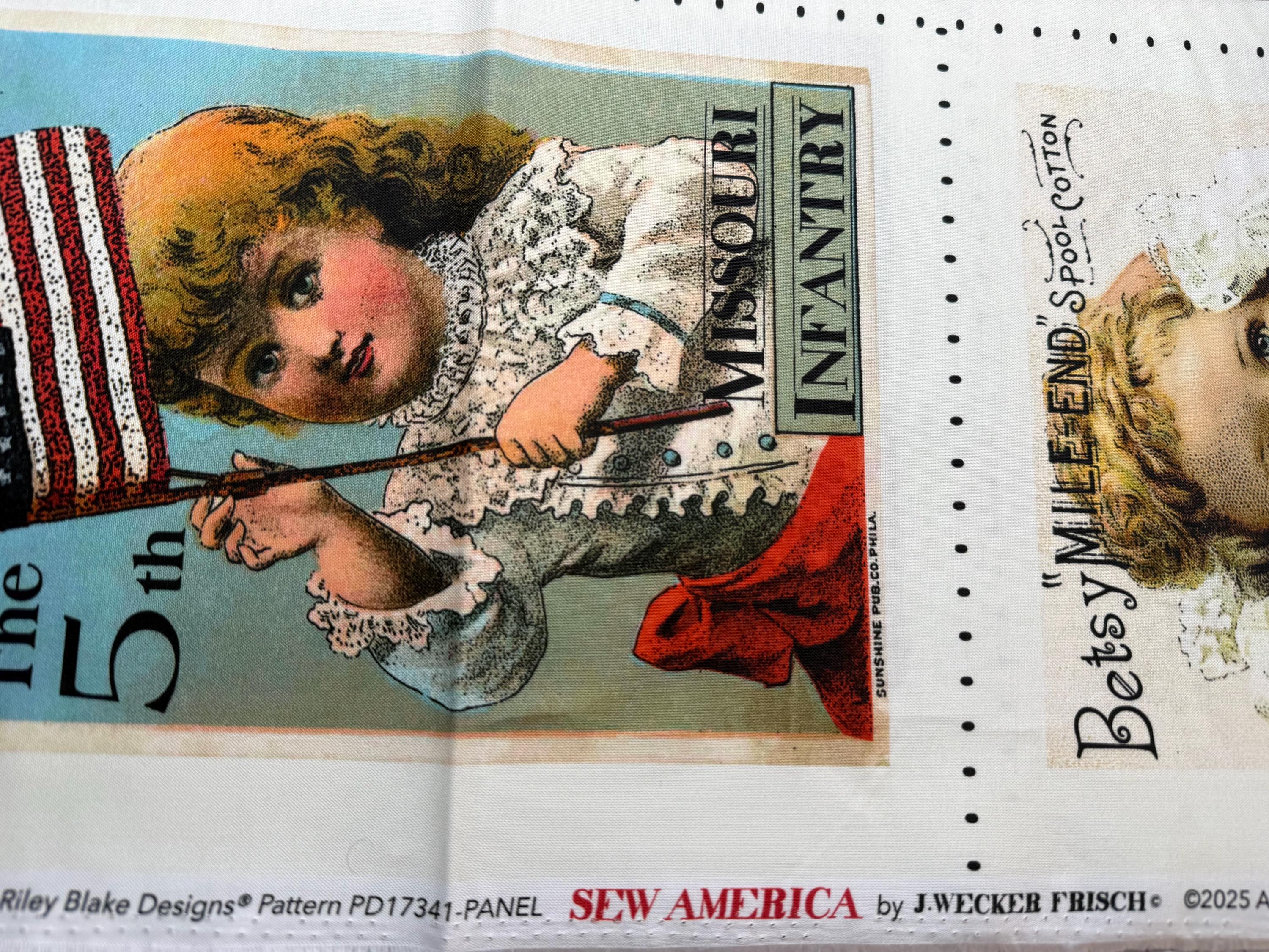 See America - Sewing Ads Patch Panel by J Wecker Frisch for Riley Blake ...