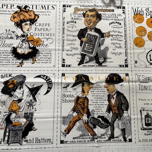 Kostüm-Hersteller-Act 11- Antique style LARGE Panel von J Wecker Frisch für Riley Blake Designs / Cotton / Verkauft durch die Tafel misst 24 &quot;x 43&quot;