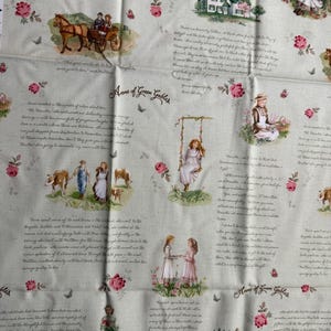 Anne Of Green Gables- Main  by Riley Blake Designs on a safe green background/Cotton/ Sold by the half yard