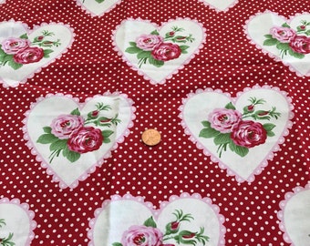 Valentines Hearts & Roses Fabric