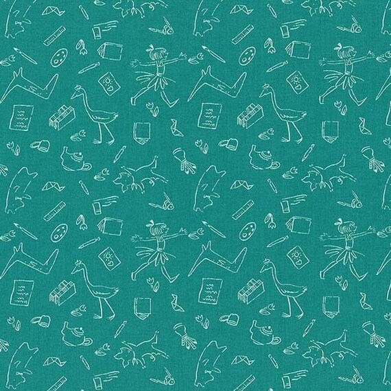 Lola Dutch Lola and friends-print on a green background by | Etsy