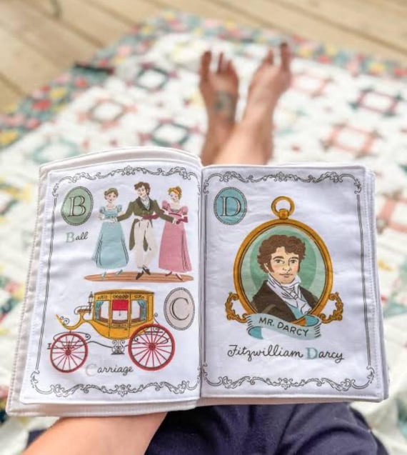 Jane Austen Soft Book   panel 35.5” by 43” by Riley Blake Designs/ Cotton/Sold by the panel
