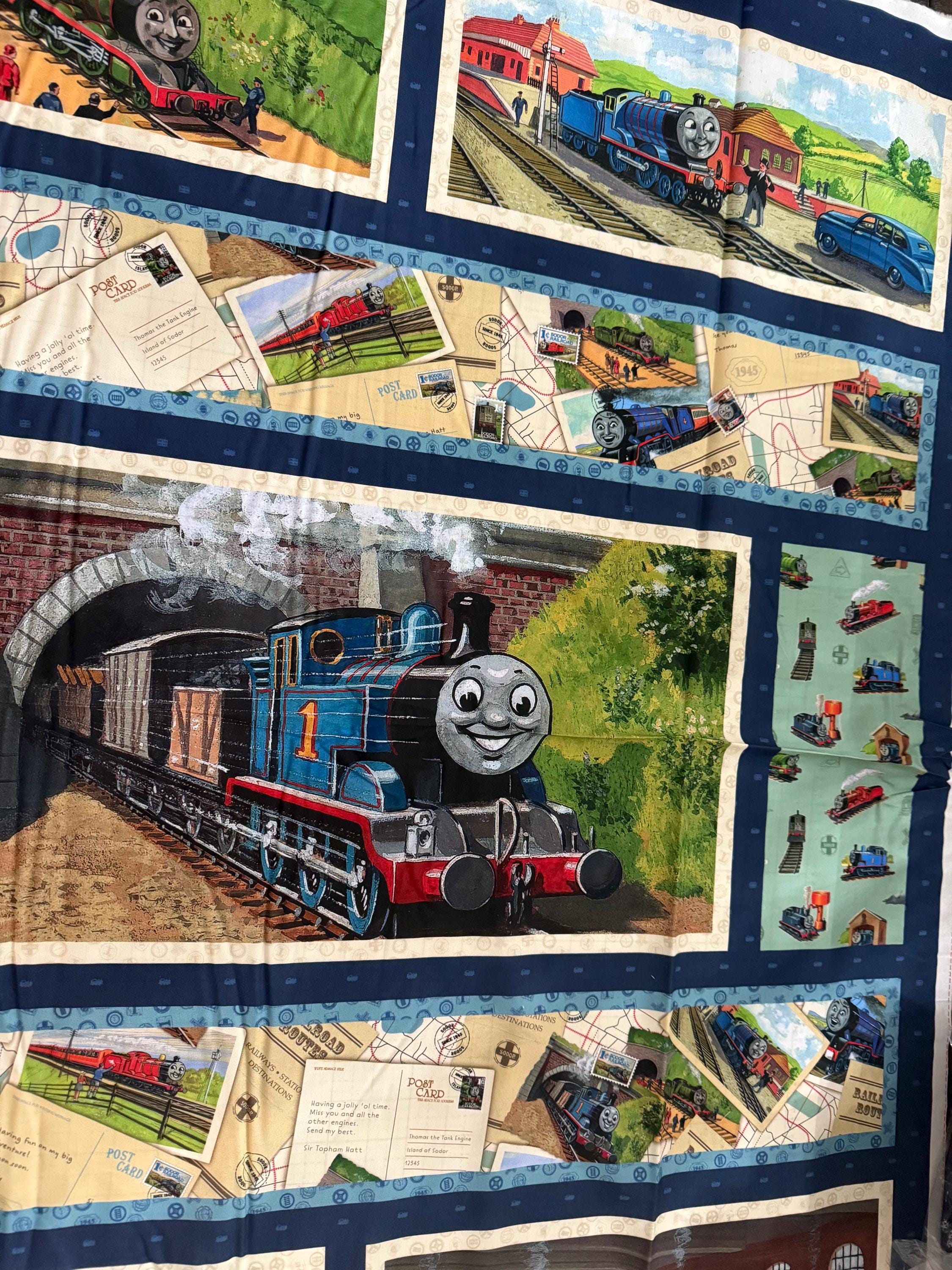 Thomas Rbd Thomas and Friends - 80th Anniversary Fabric Panel by RBD/ Cotton/ Sold ...