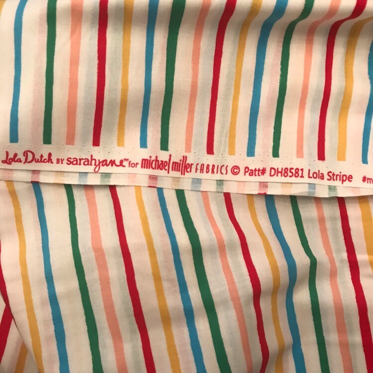 Lola Dutch Lola stripe print on a white background by Sarah | Etsy